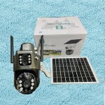 8W Solar Panel 4G Simcard Dual Lens Screens Solar Camera