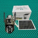 Wireless Stand Alone Dual Lens Screen 4G Sim Card Solar Camera