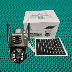 Audio Warning 4G Simcard Dual Lens Screens Solar CCTV Camera