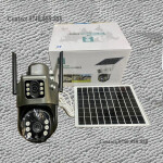 Dual Lens Screen 4G Simcard Solar Powered Outdoor Video Surveillance Security CCTV Camera