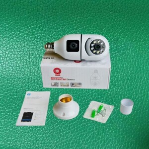 Auto Tracking Dual Lens Screens PTZ Wifi Bulb Surveillance Camera