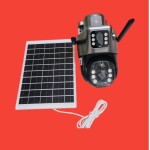 8w Solar Panel Human Detection 4G Simcard Dual Lens  Screen Solar PTZ Camera