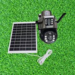 Two-way Voice Real-time Intercom 4G SIM Card Dual Lens Solar Surveillance PTZ Battery Camera