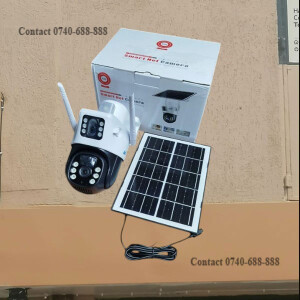 Weatherproof, 4G Dual Lens Screens PTZ Rotating Solar Camera with SIM Slot