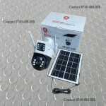 Full-Color Night Vision  4G Dual Lens Screens PTZ Rotating Solar Camera with SIM Slot