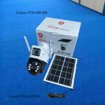 Solar Panel 4G Dual Lens Screens PTZ Rotating Solar Camera with SIM Slot