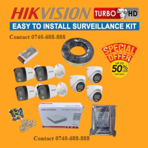 Night Vision Audio Voice Recording Capabilities 7 Hikvision 1080P Full HD 2MP Hybrid CCTV Cameras Complete System Kit