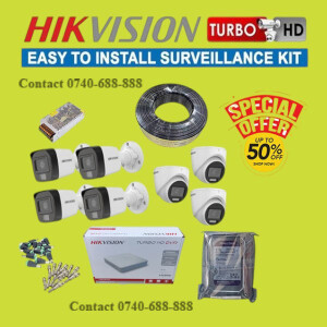 Super Quality Audio Voice Recording Capabilities 7 Hikvision 1080P Full HD 2MP Hybrid CCTV Cameras Complete System Kit