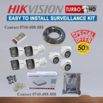 7 Hikvision 1080P Full HD 2MP Hybrid CCTV Cameras Complete System Kit Package With Audio Voice Recording Capabilities