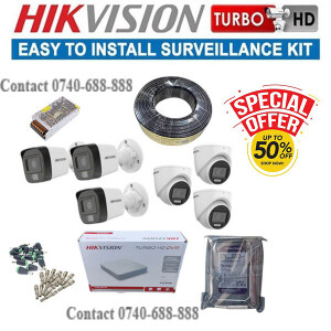 Audio Voice Recording Capabilities Six 6 Hikvision 1080P Full HD 2MP Hybrid CCTV Cameras  Complete System Kit