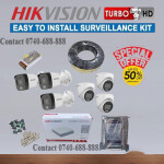 Night Vision Audio Voice Recording Capabilities 6 Hikvision 1080P Full HD 2MP Hybrid CCTV Cameras Complete System Kit