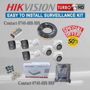 Super Quality Audio Voice Recording Capabilities 6 Hikvision 1080P Full HD 2MP Hybrid CCTV Cameras Complete System Kit