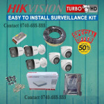 High-definition 6 Hikvision 1080P HD 2MP Audio Voice Recording Capabilities Hybrid CCTV Cameras Complete System Kit