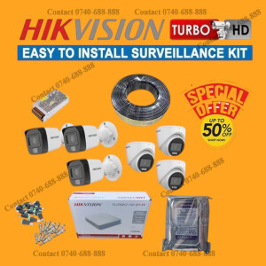 Hikvision 6 Dome and Bullet 1080P Full HD 2MP Hybrid Audio Voice Recording Capabilities CCTV Cameras Complete Package