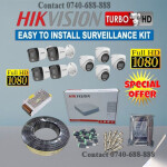 Eight 8 Hikvision 1080P Full HD 2MP Audio Voice Recording Capabilities Hybrid CCTV Cameras  Complete System Kit